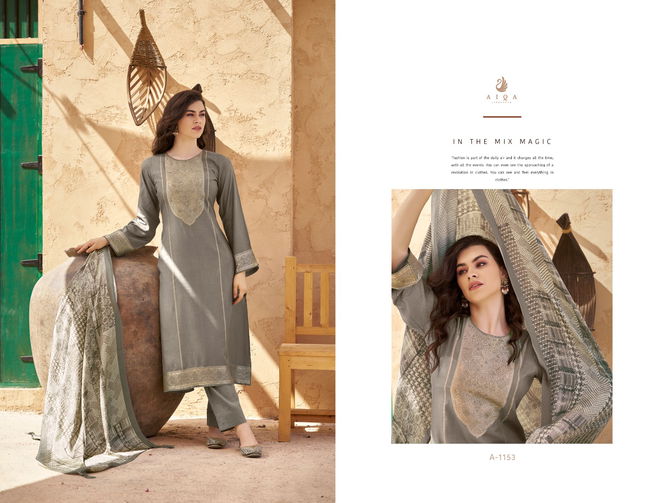 Aiqa By Mira Muslin Silk Designer Salwar Kameez Wholesale Price In Surat